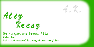 aliz kresz business card
